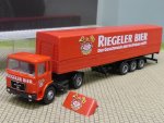 1/87 Albedo MAN F80 Riegeler Bier Planen-Hängerzug