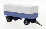 1/87 Brekina Anhänger 2achs Pr/Pl  brillantblau/schwarz 55334