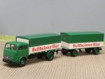 1/87 Brekina MB 334 Bellheimer Bier Planen-Hängerzug