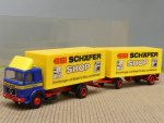 1/87 Herpa MAN F80 Schäfer Shop Koffer-Hängerzug