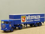 1/87 Brekina Büssing LS 11 WESTFALEN Tankstellen MineralÖle Koffer-Sattelzug