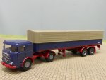 1/87 Brekina Büssing LS 11 Blumhardt dunkelblau Planen-Sattelzug