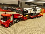 1/87 Herpa MB A`11 Tieflade SZ mit Wirtgen Asphalfräse Enrico Feind 311700