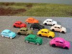 1/160 N-Spur VW Käfer verschiedene Farben 10 Stück Set 2C