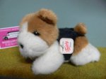 H 20 Hermann Teddy 2000 Hund weiss-beige-schwarz ca.16 cm